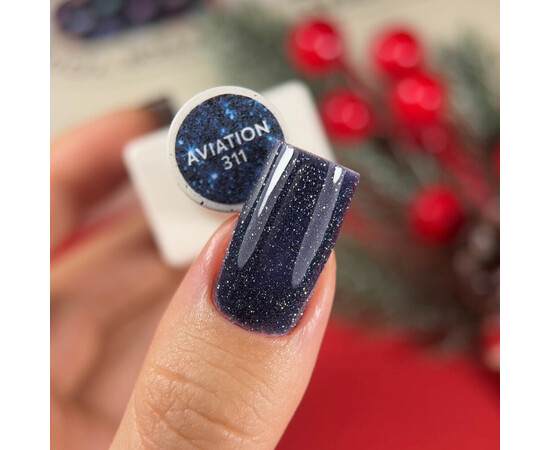 Зображення 3 NailsOfTheDay Gel Polish Aviation синьо-сірий світловідбиваючий гель–лак для нігтів, 10 мл, Об'єм (мл, г): 10, Колір: Aviation