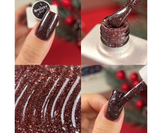 Изображение 5 NailsOfTheDay Gel Polish Whiskey коричневый светоотражающий гель-лак для ногтей, 10 мл, Объем (мл, г): 10, Цвет: Whiskey