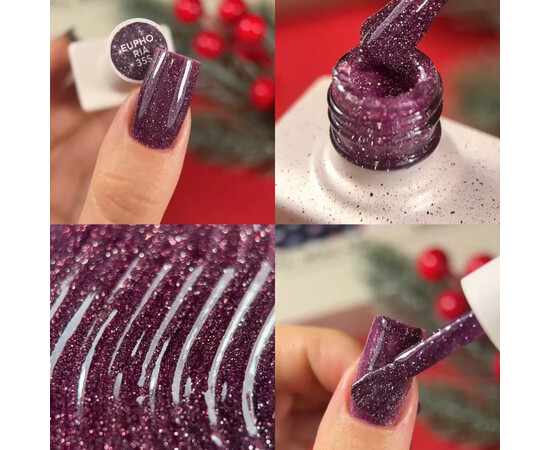 Зображення 5 NailsOfTheDay Gel Polish Euphoria фіолетовий світловідбиваючий гель–лак для нігтів, 10 мл, Об'єм (мл, г): 10, Колір: Euphoria