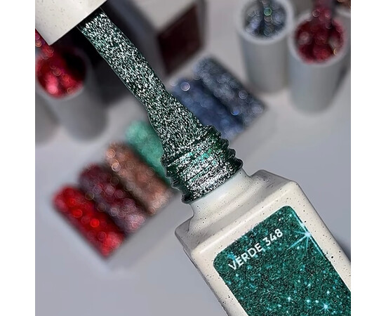 Изображение 4 NailsOfTheDay Gel Polish Verde зеленый светоотражающий гель-лак для ногтей, 10 мл, Объем (мл, г): 10, Цвет: Verde