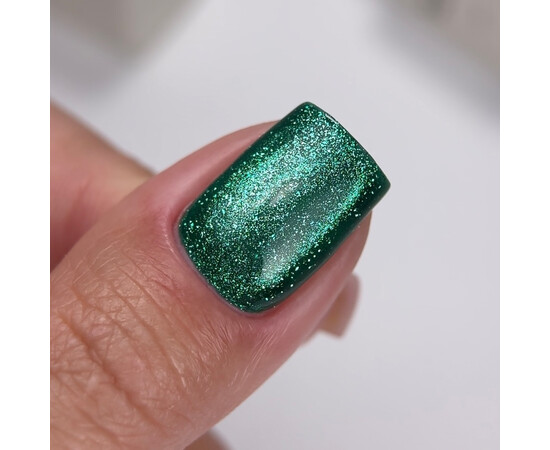 Изображение 4 NailsOfTheDay Gel Polish Cat Eye 07 зеленый гель-лак кошачий глаз с мелкой талью с легким светоотражающим эффектом, перекрывающийся в один слой, 6 мл, Объем (мл, г): 6, Цвет: 07