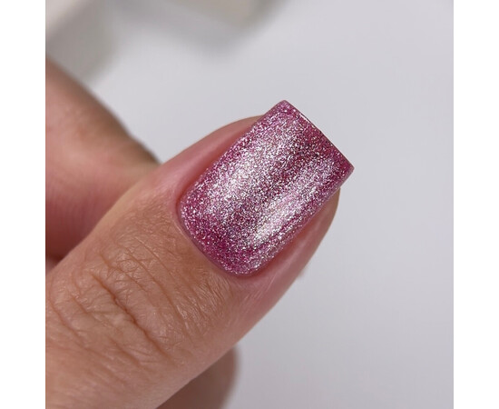 Изображение 4 NailsOfTheDay Gel Polish Cat Eye 02 розовый гель-лак кошачий глаз с мелкой талью с легким светоотражающим эффектом, перекрывающийся в один слой, 6 мл, Объем (мл, г): 6, Цвет: 02