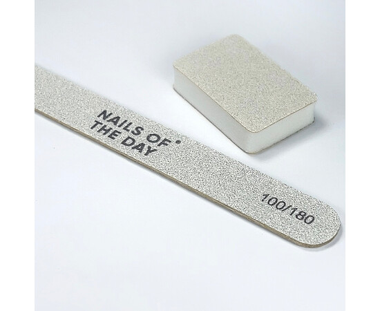 Зображення 3 NailsOfTheDay одноразовий індивідуальний набір: брендована пилочка 100/180 і баф 150/180