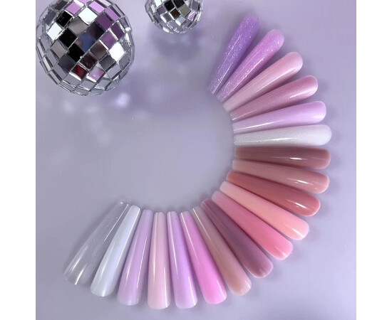 Зображення 5 Рідкий полігель Luxton Liquid Poly Gel 15 бузковий з шимером, 10 мл, Об'єм (мл, г): 10, Колір: 15