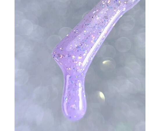 Изображение 2 Жидкий полигель Luxton Liquid Poly Gel 19 фиолетовый с блестками, 10 мл, Объем (мл, г): 10, Цвет: 19