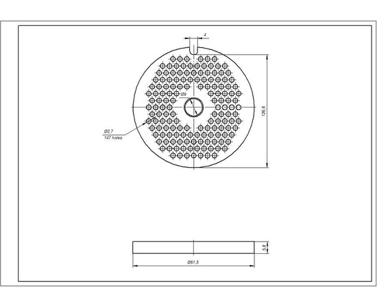 Изображение 5 Zelmer  Bosch 00755473 Решетка (сито) мелкая для мясорубки  NR8 86.3160 (ZMMA128X)