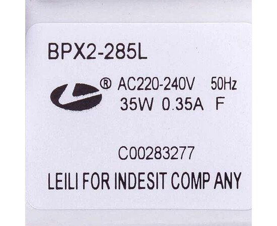 Зображення 2 Помпа (насос) для пральної машини Indesit C00283277 LEILI 35 Вт BPX2-285L (контакти спарені ззаду, на 3 саморізи)