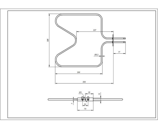 Изображение 3 Тэн нижний для духовки Electrolux 3871428011