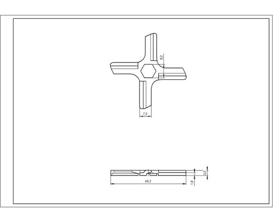 Зображення 6 Ніж для м'ясорубки Moulinex MS-4775250 D=46mm s=3mm Отвір: шестигранний, плоский