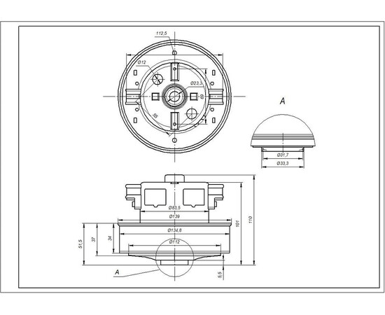 Зображення 6 Двигун для пилососа VAC031UN (з виступом) SKL D=134/84 mm H=35/101 mm 1400 W