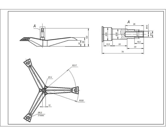 Изображение 6 Крестовина барабана для стиральной машины Samsung DC97-01819B L=80mm
