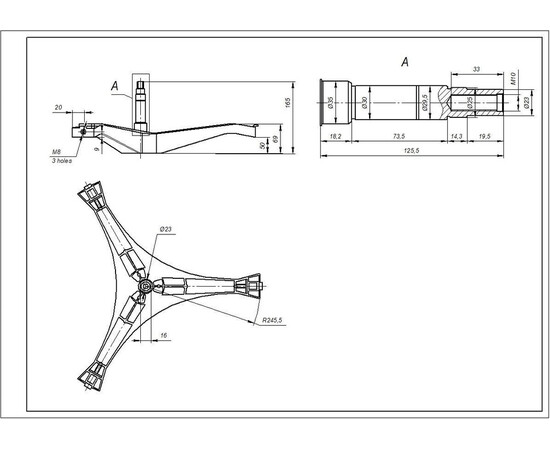 Зображення 6 Хрестовина барабана для пральної машини Samsung DC97-15184A L=127mm