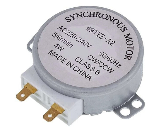 Зображення 2 Двигун піддона для мікрохвильової печі 49TYZ-A2 5/6r/min 240V 4W H(шток)=14mm