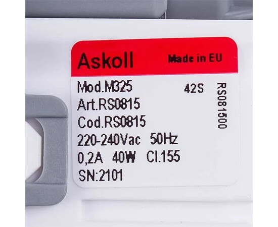 Зображення 2 Помпа (насос) для пральної машини Indesit C00266228 Askoll 40 Вт М325 (контакти спарені спереду, на 3 засувки)