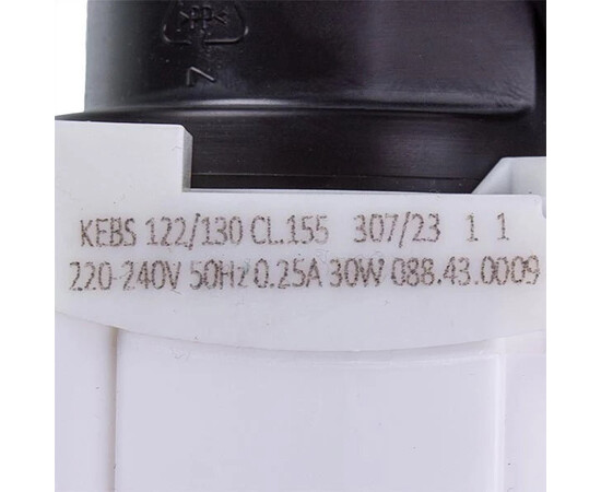 Зображення 2 Помпа (насос) для пральної машини Ariston C00309709 Copreci 25 Вт KEBS108/019A (контакти спарені ззаду, на 4 засувки)