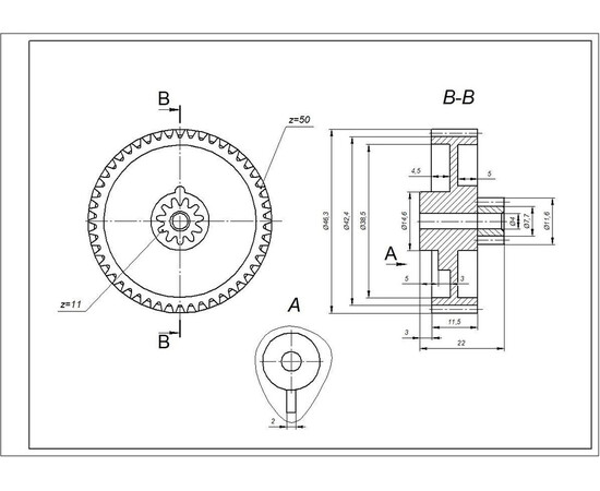 Зображення 4 Шестерня середня для м'ясорубки Moulinex MS-5564244