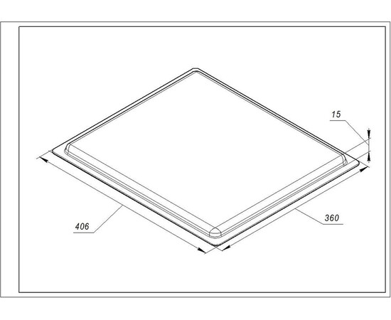 Зображення 6 Емальоване деко AC037 для духовки Gorenje  406x360x15mm 334774 (691338)