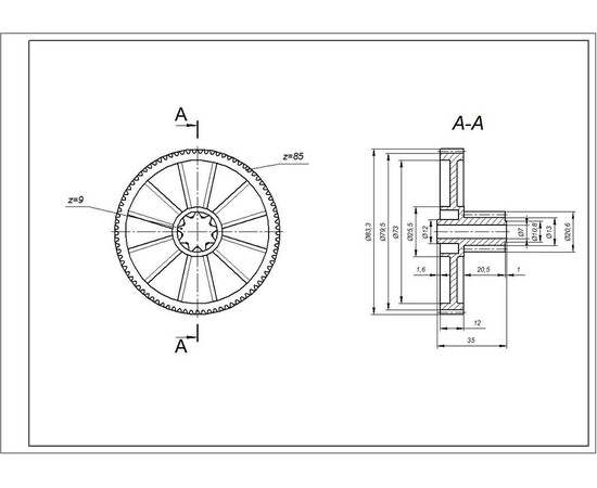 Зображення 4 Шестерня велика для м'ясорубки Kenwood KW715564