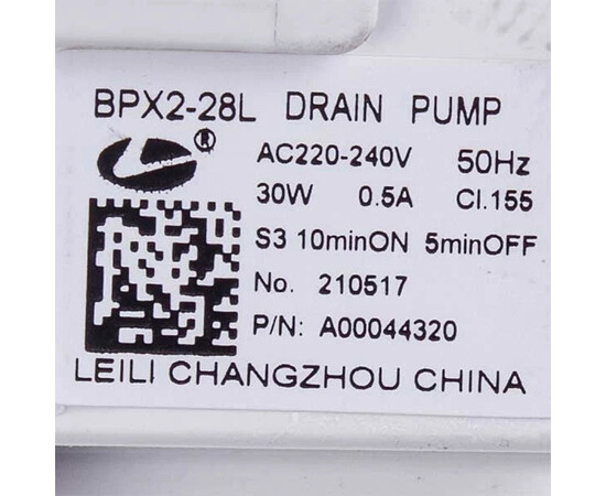 Зображення 2 Помпа 30W BPX2-28L циркуляційна для посудомийної машини Electrolux 140000443022