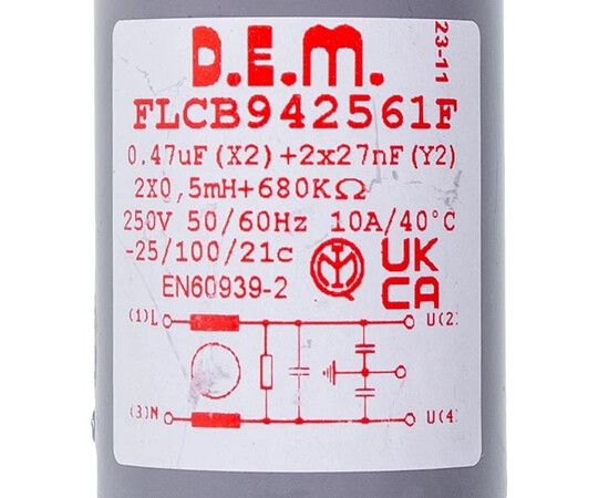 Зображення 2 Мережевий фільтр FLCB942561F для пральної машини Indesit С00064559