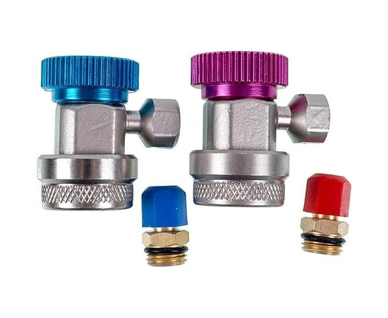 Зображення 2 Набір заправних муфт LEETO LQC-A-H/LQC-A-L (низького + високого тиску) швидкознімні