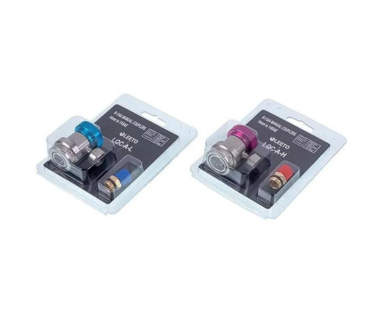 Зображення 4 Набір заправних муфт LEETO LQC-A-H/LQC-A-L (низького + високого тиску) швидкознімні