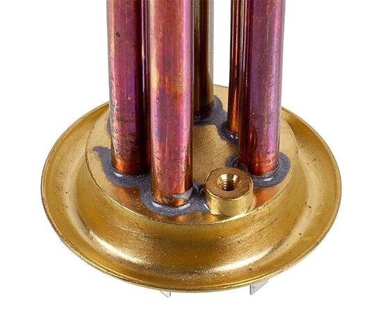 Изображение 3 Тэн ''молния'' для бойлера 3401336 Thermowatt 2000W (медный), фланец 64mm L=335mm (под анод M4)