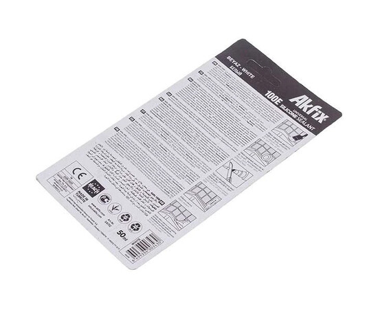 Зображення 3 Герметик силіконовий Akfix 100E 50ml (універсальний) білий