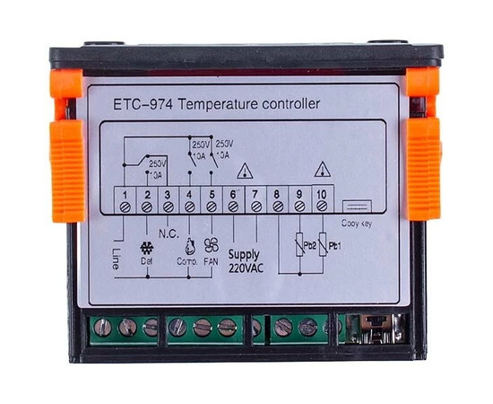 Зображення 4 Контролер ЕТС-974 (мікропроцесор 2 датчики) 220V 8A