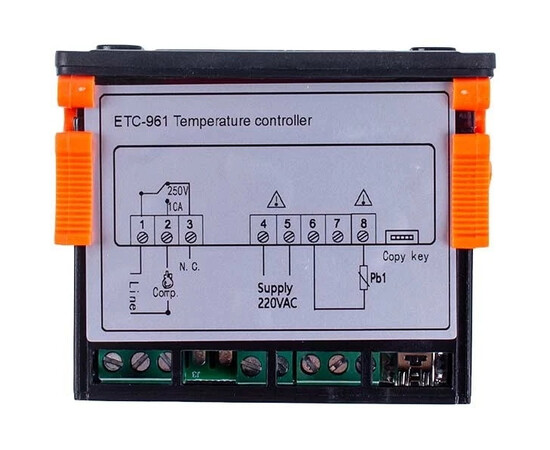 Зображення 4 Контролер ETC-961 (мікропроцесор 1 датчик) 220V 8A