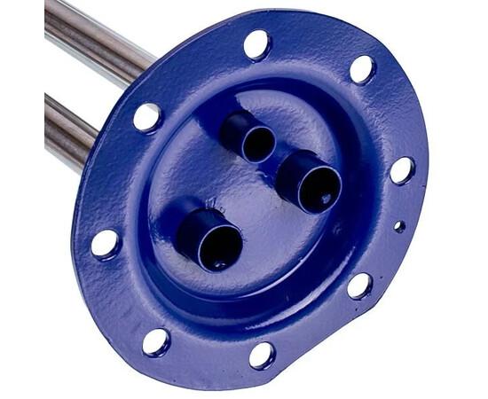 Зображення 3 Фланець під сухі тени (нержавіюча сталь) для бойлера Klima Hitze, Arti D зовнішній=120mm L трубок=412/412/287mm (під анод M6)