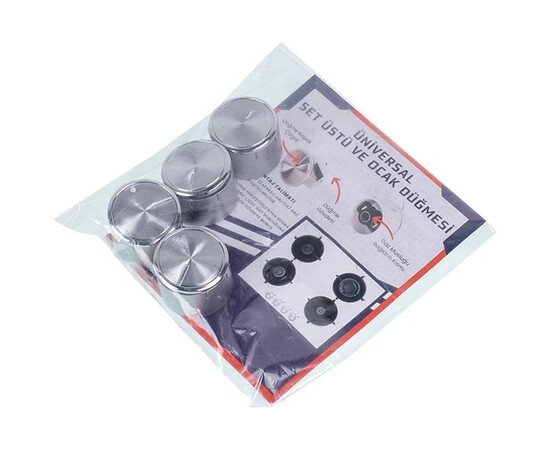 Изображение 4 Набор универсальных ручек регулировки для духовки с переходниками (4 шт.) D=34mm H=23mm