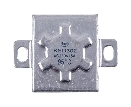 Зображення 3 Термозапобіжник KSD302 95 °C 15 A квадратний для бойлера Thermex