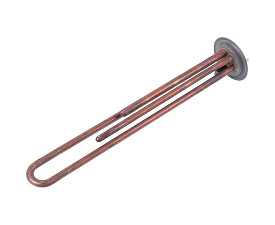 Зображення 2 Тен для бойлера 34013320000 Kawai 1300W (мідь) L=310mm фланець 64mm, 2 трубки (під анод M4)