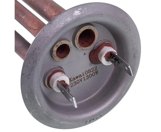 Зображення 5 Тен для бойлера 34013320000 Kawai 1300W (мідь) L=310mm фланець 64mm, 2 трубки (під анод M4)