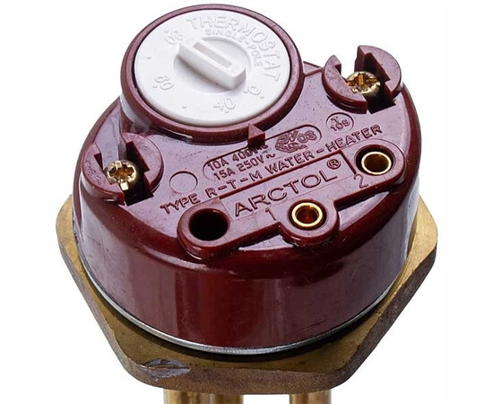 Изображение 5 Тэн для бойлера с термостатом 4000W (медный) L=255mm фланец 54mm 1 трубка под датчик