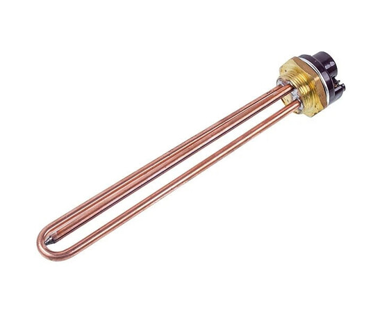 Изображение 2 Тэн для бойлера с термостатом 2000W (медный) L=265mm фланец 54mm 1 трубка под датчик