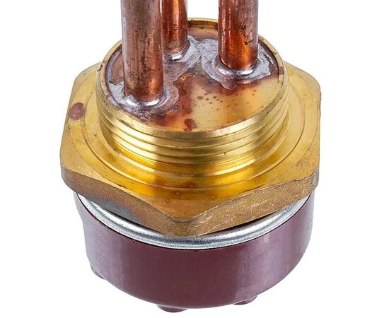 Зображення 4 Тен для бойлера з термостатом 1500W (мідний) L=265mm фланець 54mm 1 трубка під датчик