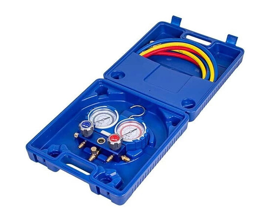 Зображення 2 Манометрический колектор 2-вентильний VMG -2 R32 (R32) Value + шланги 3шт.x900mm