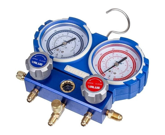 Зображення 3 Манометрический колектор 2-вентильний VMG -2 R32 (R32) Value + шланги 3шт.x900mm