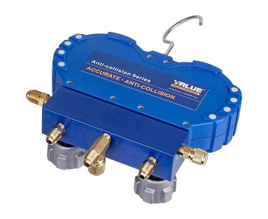 Зображення 4 Манометрический колектор 2-вентильний VMG -2 R32 (R32) Value + шланги 3шт.x900mm