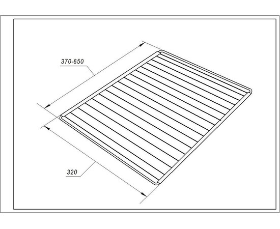 Зображення 6 Решітка розсувна 370-650х320mm  для духовки (універсальна)