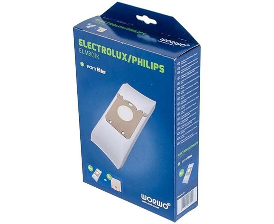 Зображення 5 Набір мішків (4 шт) ELMB01K S-BAG WORWO для пилососа Electrolux/Philips