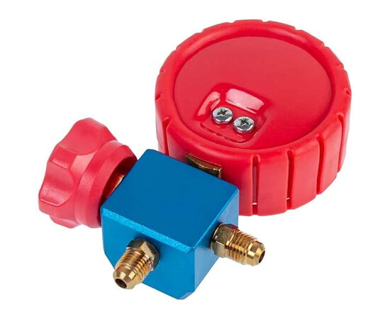 Зображення 4 Манометричний колектор 1-вентильний DBF-L-01HGF (R-22 R-410A R-134A R-404A) високого тиску (1/4''-1/4'' SAE)