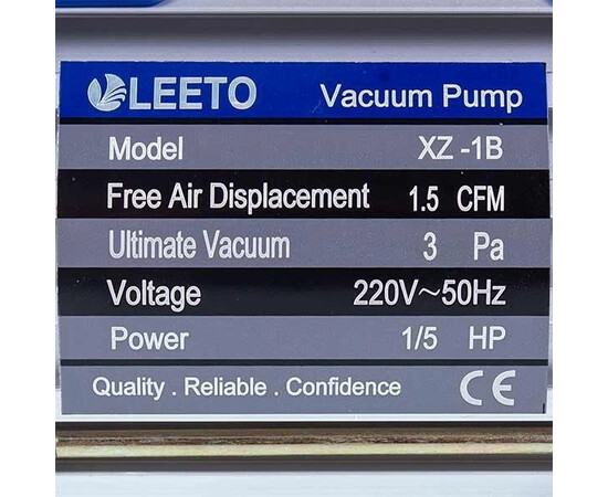 Зображення 2 Вакуумний насос LEETO XZ-1B (1 ступ. 42 л/хв.)