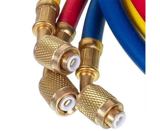 Изображение 3 Манометрический коллектор 2- вентильный LEETO LMG-2-R22 (R22 R-134 R404 R407) + шланги 3шт.x1200mm