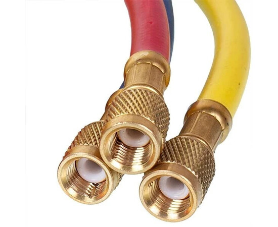 Изображение 4 Манометрический коллектор 2- вентильный LEETO LMG-2-R22 (R22 R-134 R404 R407) + шланги 3шт.x1200mm