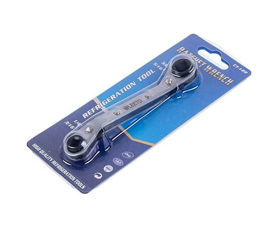 Зображення 6 Ключ холодильний храповий LEETO LRT-301L (1/4” 3/16” 5/16” 3/8”)