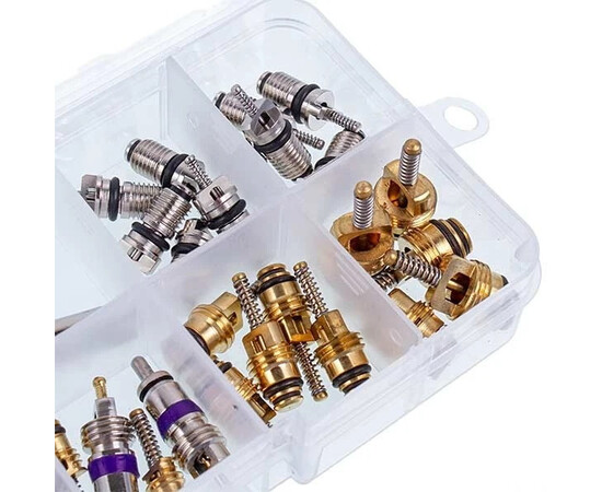 Зображення 3 Набір ніпелів СТ-247 (7 видів 39 золотників + викрутка) для автомобільного кондиціонера