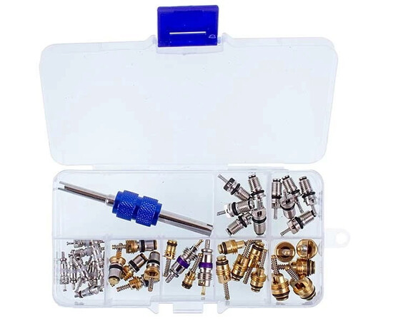 Зображення 2 Набір ніпелів СТ-247 (7 видів 39 золотників + викрутка) для автомобільного кондиціонера